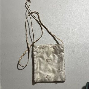 Nordstrom Elegant Cream Embroidered Crossbody Bag